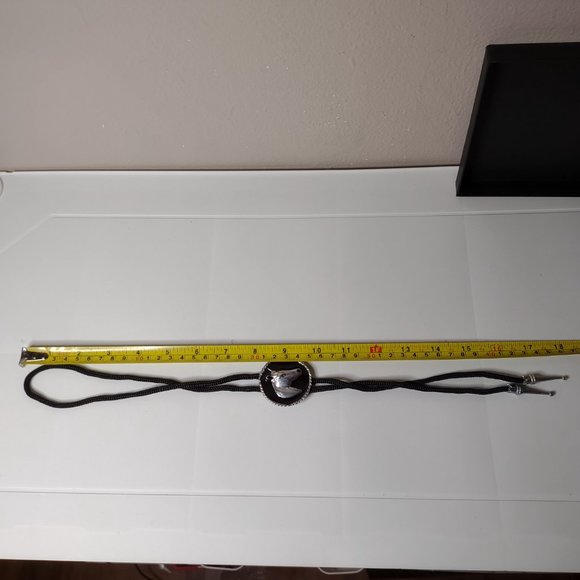 Black And Silver Tone Horse Head Bolo Tie - Picture 11 of 11